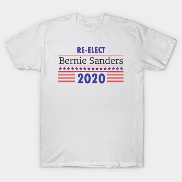 Re-Elect Bernie Sanders 2020 Stars & Stripes T-Shirt by PsychicCat